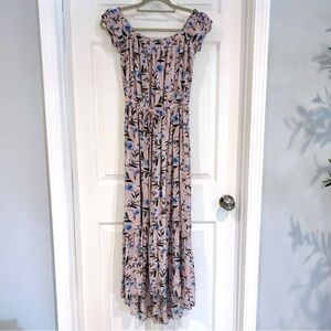 American Eagle Outfitters Floral Maxi Dress Sz S Pink Cottagecore Feminine Boho